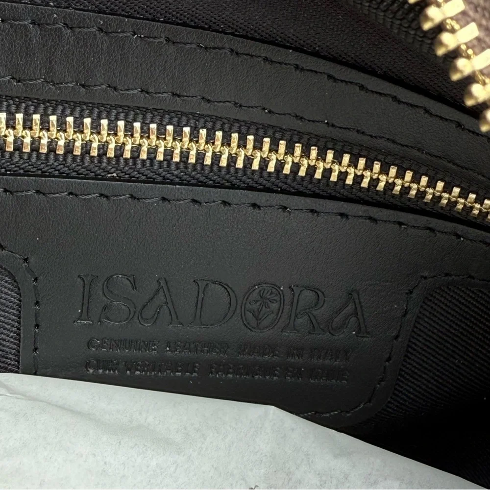 Isadora Elegant Brown taupe Women's suede Handbag made in Italy